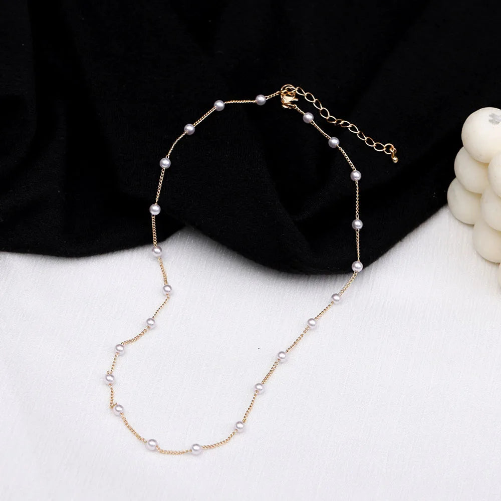 Pearl Lace Gold Choker