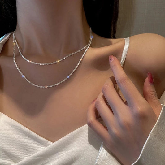 Sparkling Necklace Clavicle