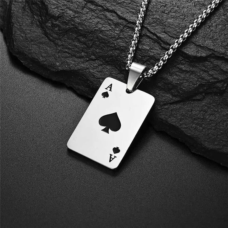 2pc Poker Card Necklace